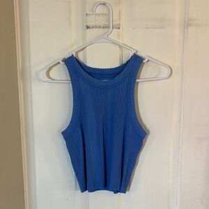 Aerie Vibrant Blue Ribbed Tank Top